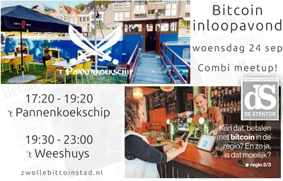 Bitcoin meetup poster voor 24 september